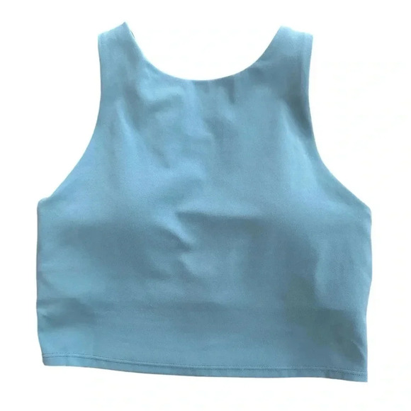 Athleta Conscious Crop Bra Size XS Skylark Blue Athletic Yoga Gym Workout - Picture 3 of 6
